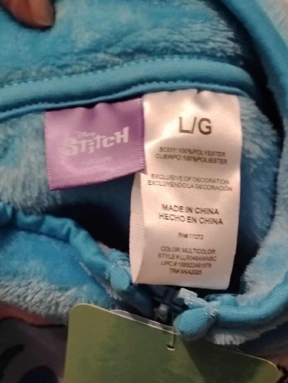 Disney Stitch & Angel Zip-Up Sheep's Plush Jacket Women's Large Super Soft Cute - Picture 4 of 5